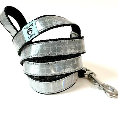 Bright Coast Guard approved reflective on dog leash with rust free stainless steel swivel clip for saltwater