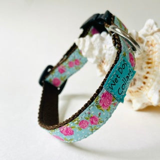 Retro Rosie Narrow Dog Collar and Leash