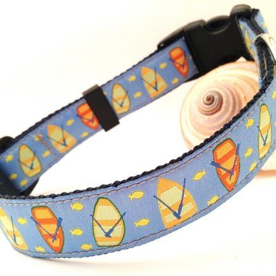 Love My Rowboat Dog Collar