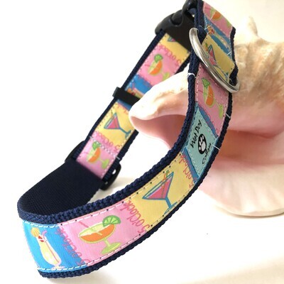 Happy Hour Wide Dog Collar