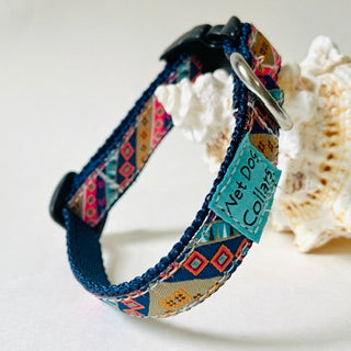 bandana style dog collar with rust proof D-ring made for saltwater